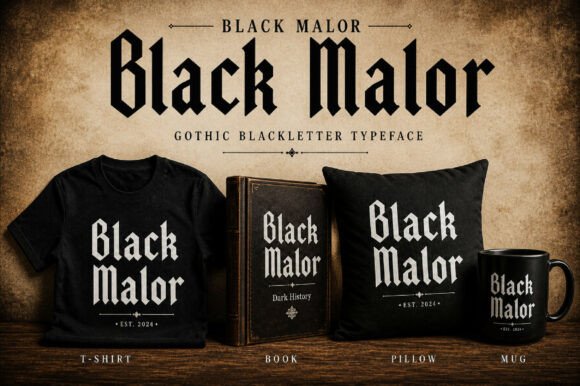 Black Malor Font for Web Design