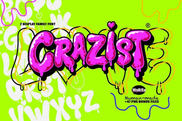 Crazist: A Bold, Dripping Display Font