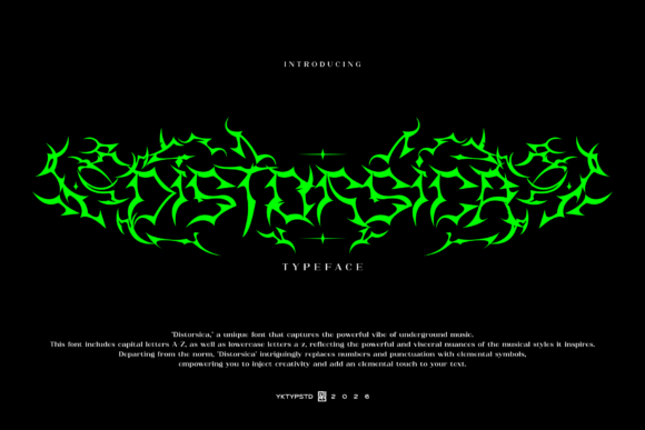 Distorsica Font: Bold Blackletter for Editorial Design