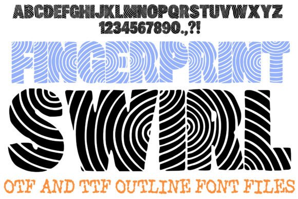 Fingerprint Swirl: A Creative Font for Designers