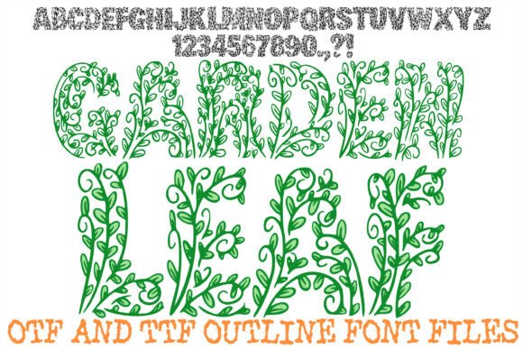 Garden Leaf Font for Business Beauty