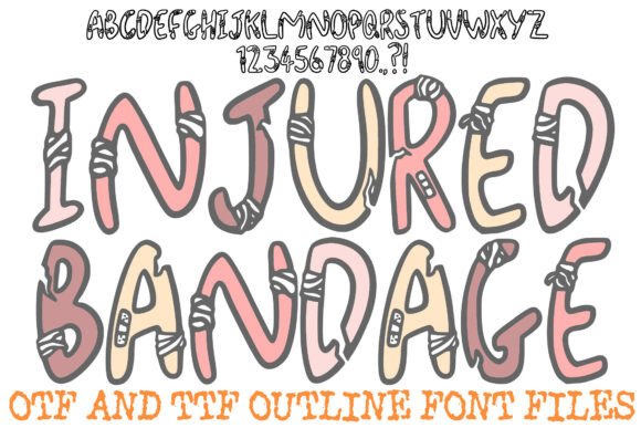 Injured Bandage Font