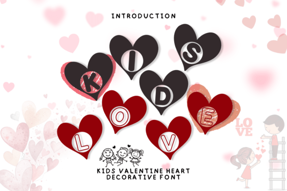 Kids Valentine Heart Font