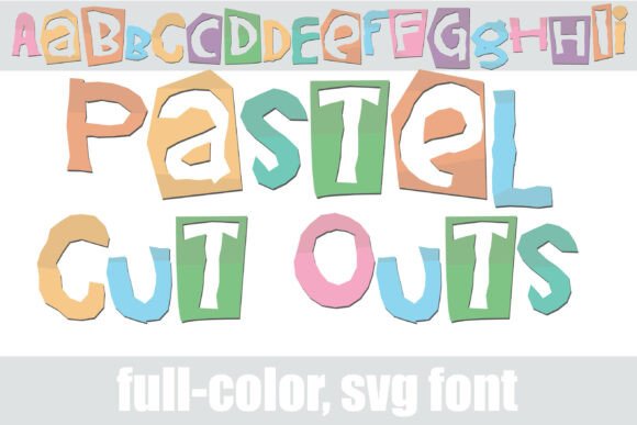 Pastel Cut Outs Font for Web Design