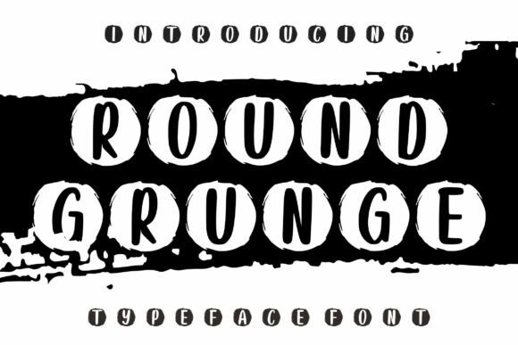 Round Grunge Font for Web Design
