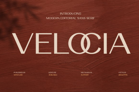 Velocia: A Modern Sans Serif for Editorial Elegance